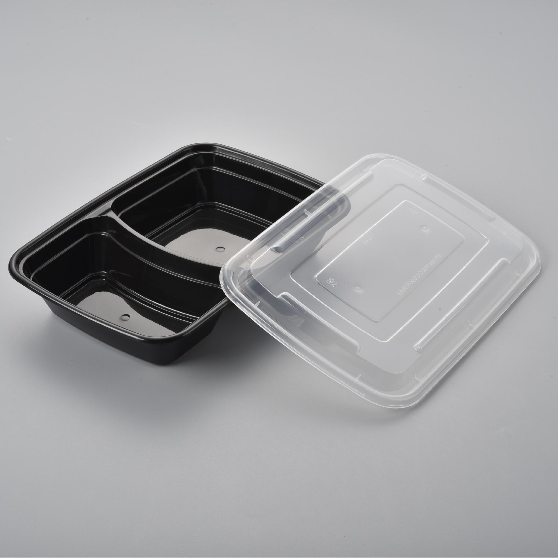 Disposable Two compartments Square Container