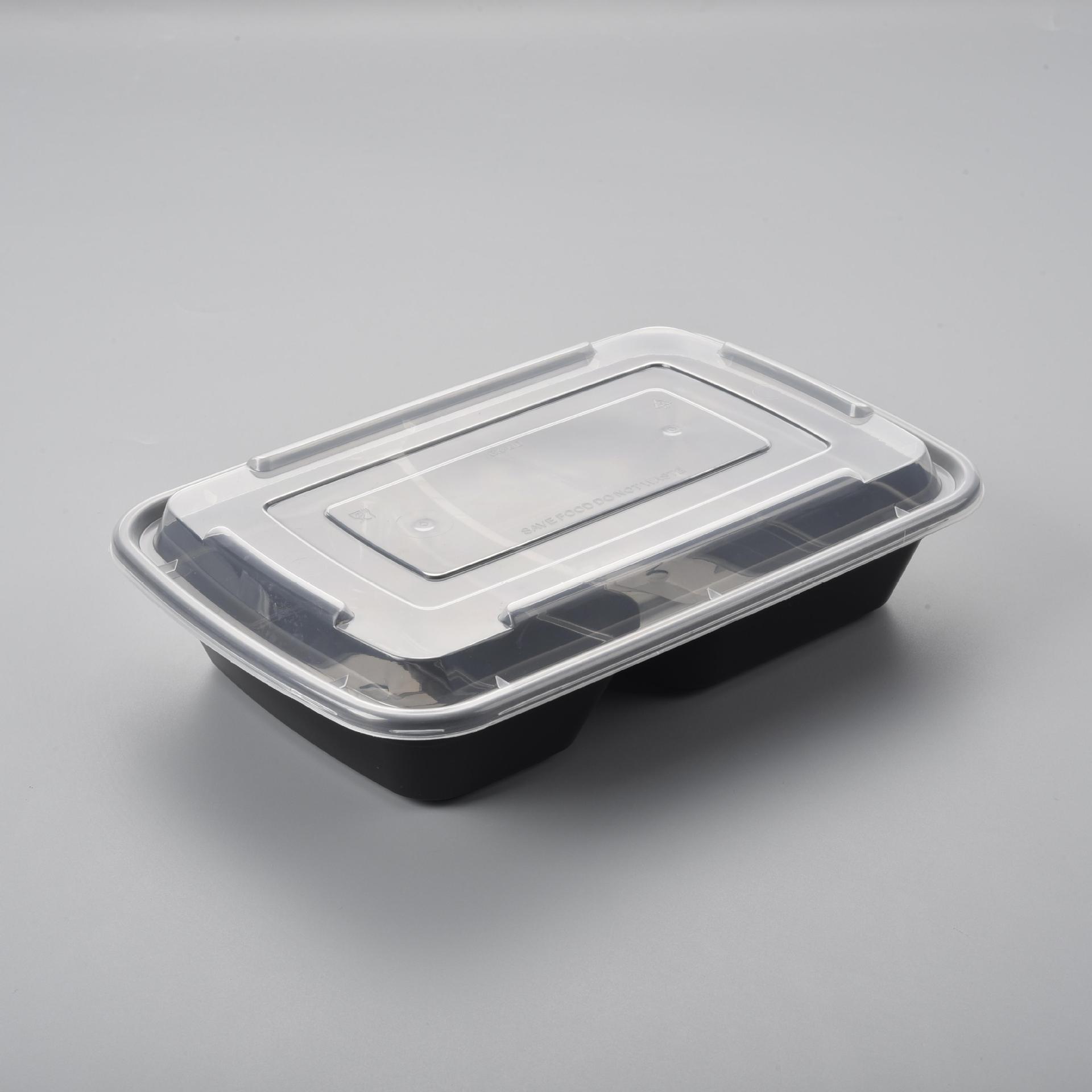 Disposable Two compartments Square Container