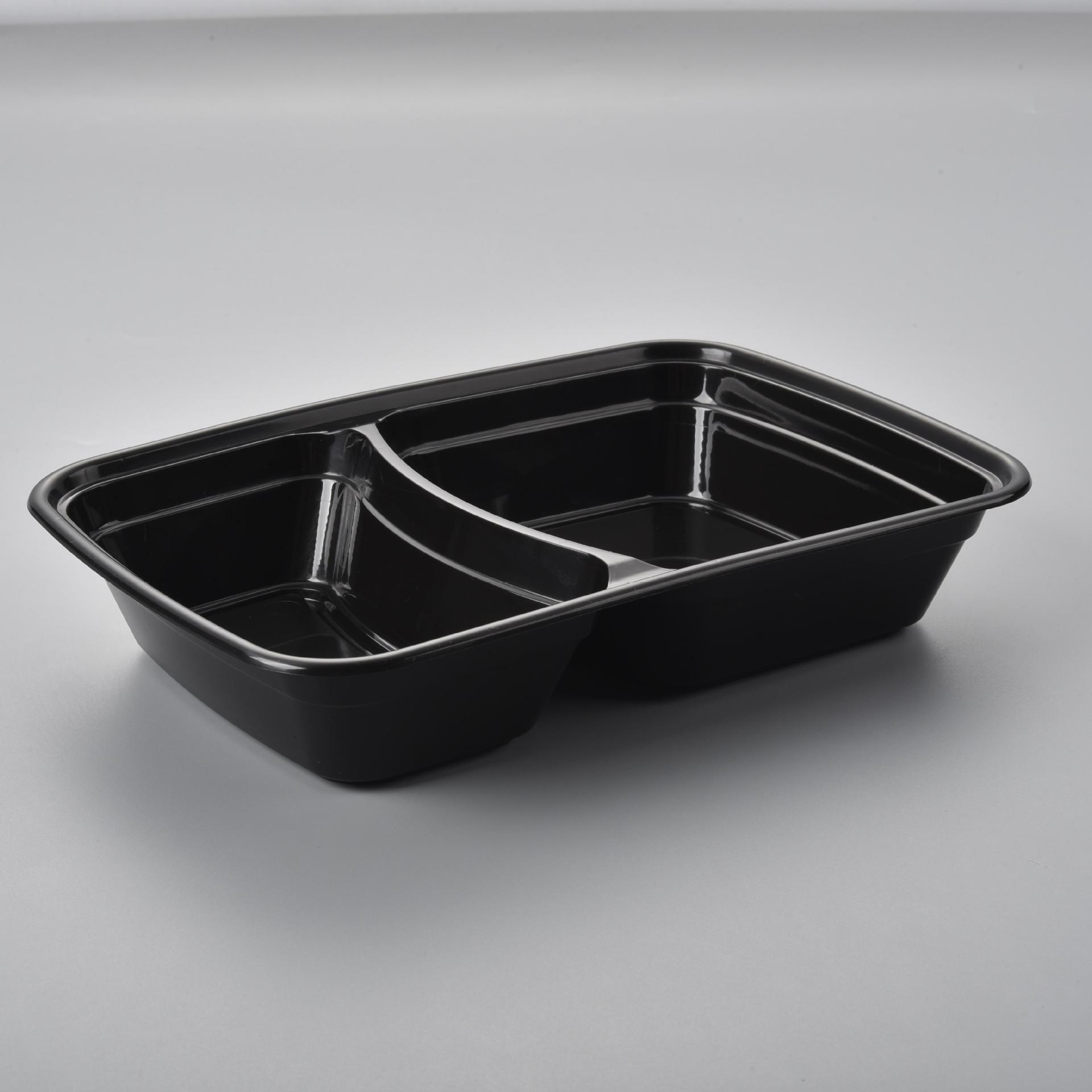 Disposable Two compartments Square Container