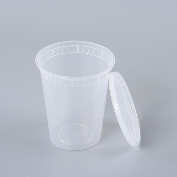 Clear 32oz PP Soup Cup with Lid