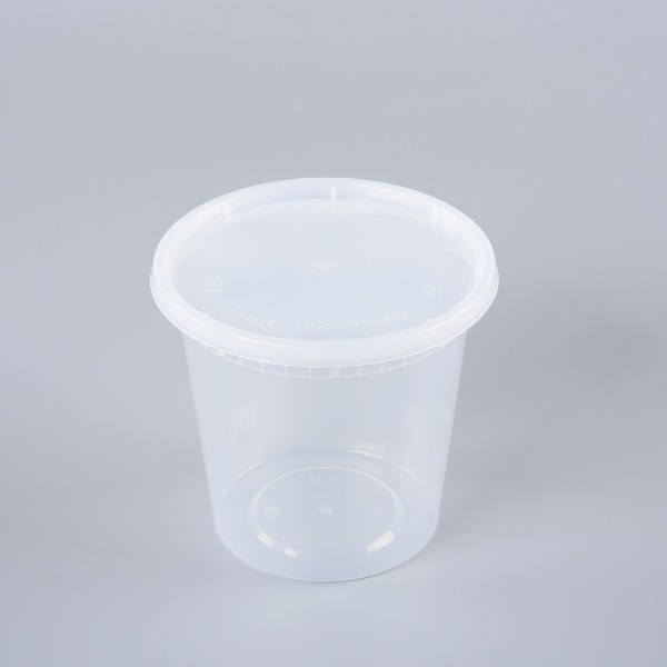 Clear 24oz Disposable PP Soup Cup with Lid