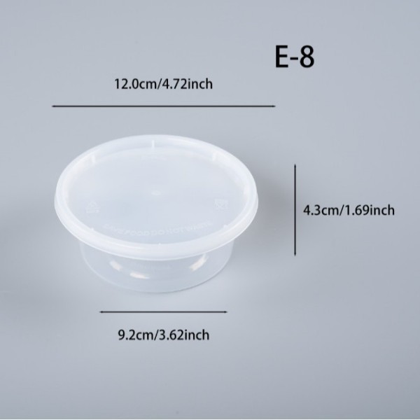 Clear 8oz PP Soup Cup with Lid