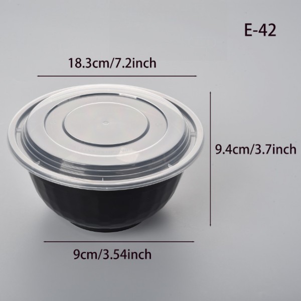 42oz PP Soup Diamond Bowl with Lid